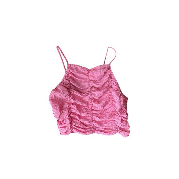 Zara draped pink crop‎ top medium - Picture 6 of 8